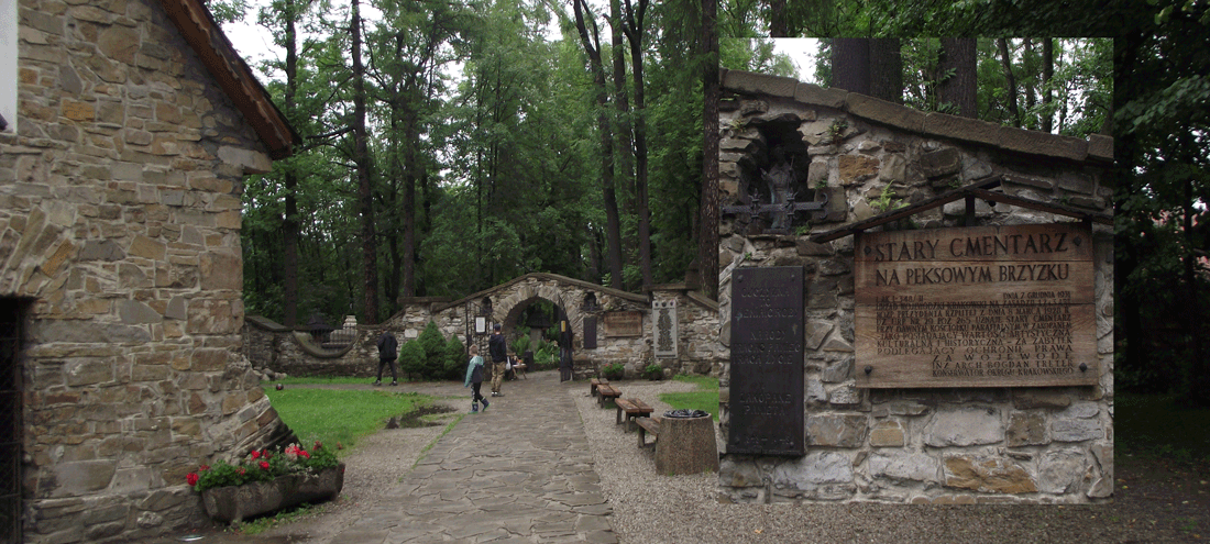 Cmentarz Peksowym Brzyzku wejscie